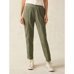 Faherty Arlie Pull On High Waisted Tapered Utility Pants Thyme Women's Size XL